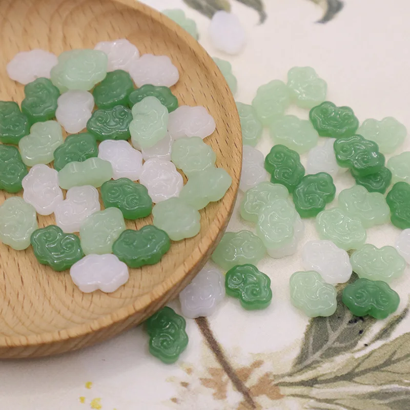 20 sztuk 9x13mm pomyślne chmury kształt ręcznie robione Lampwork szklane koraliki dystansowe luzem do tworzenia biżuterii DIY rzemiosło ustalenia akcesoria