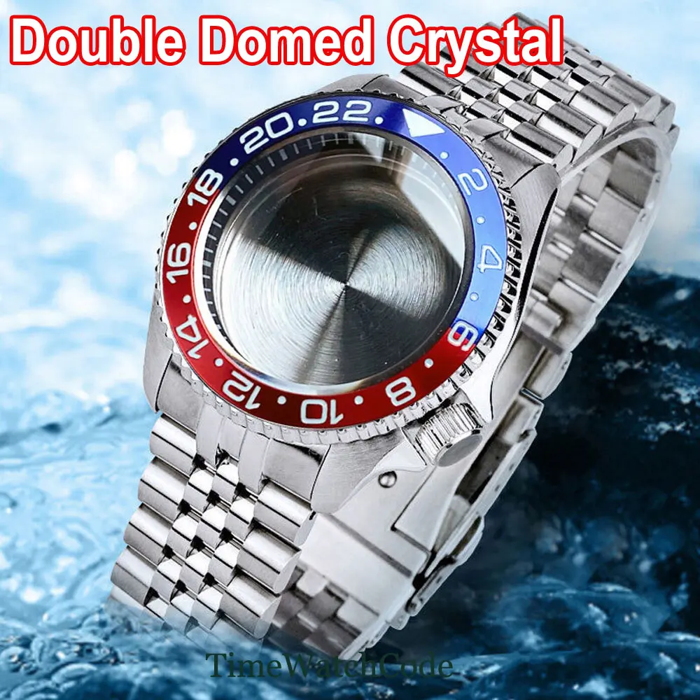 

41mm SKX007 Diving Watch Case Fit for NH35 NH36 Automatic Movement Double Domed Sapphire Crystal 200M Waterproof 120 Clicks