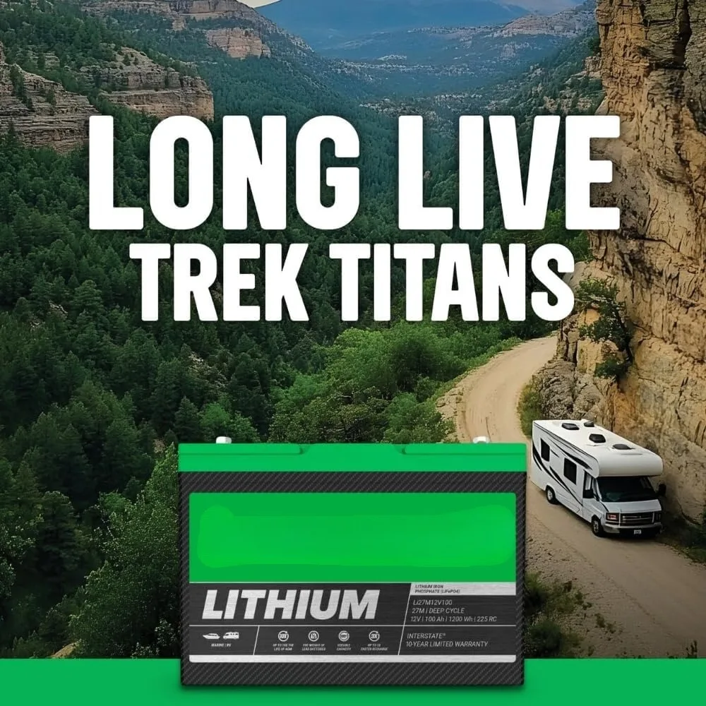 12V 100Ah グループサイズ27M リチウムマリン/RVディープサイクルLiFePO4バッテリー、メンテナンスフリー、軽量、ボートに最適