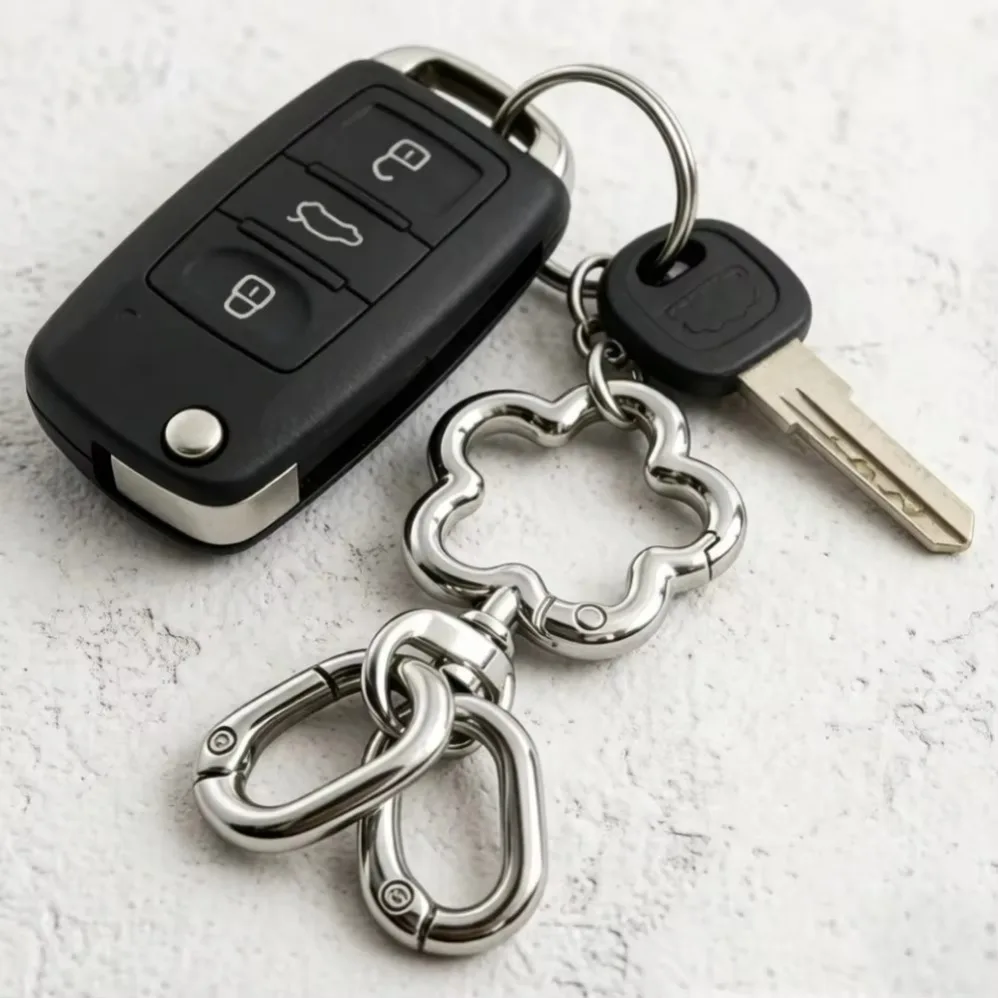 2-50Pcs Love Heart Metal Lobster Keychain Claps Spring Buckle Hook Key Ring Connector for DIY Bag Keychains wholesale