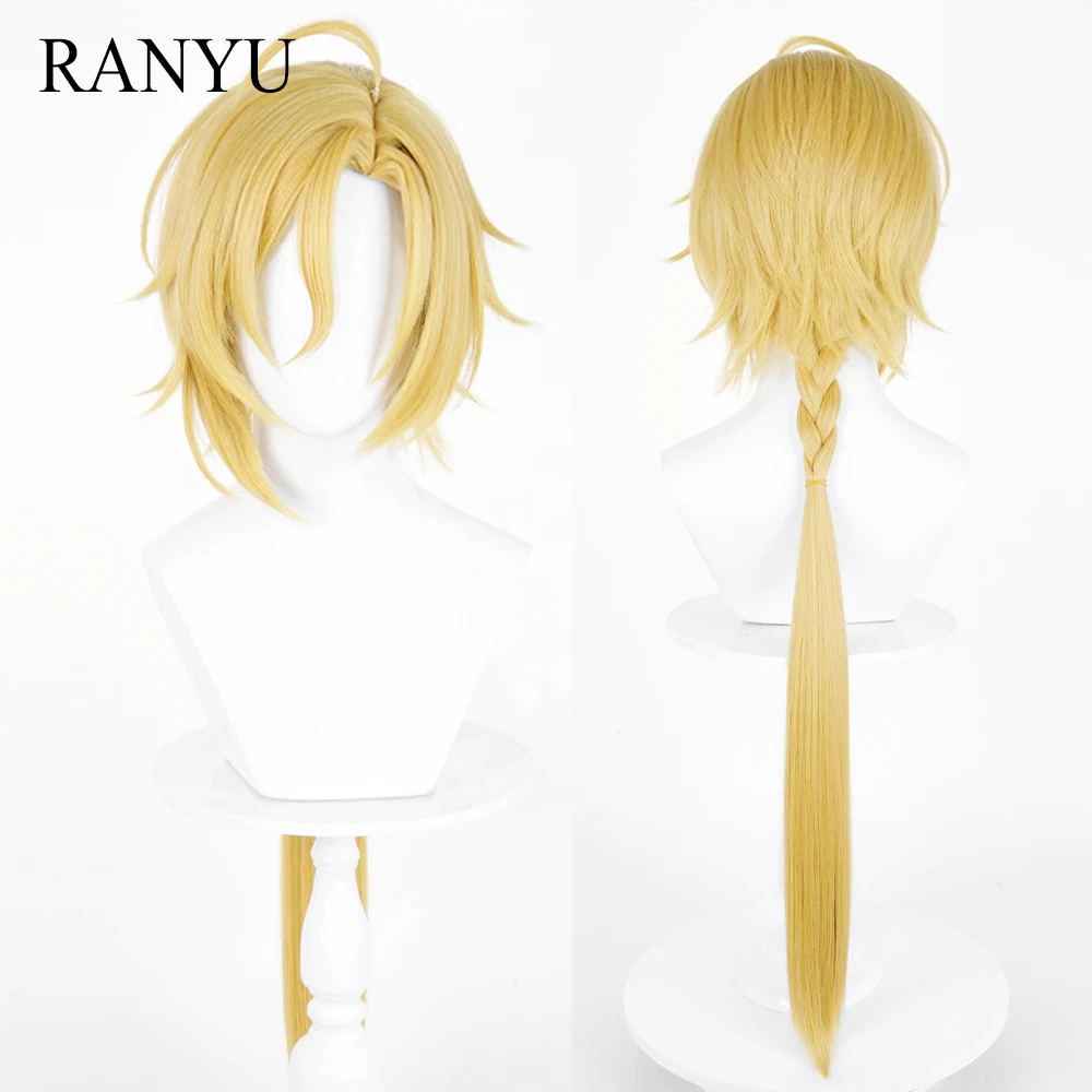 

Long Straight Yellow Blonde Synthetic Mullet Head Wigs Anime Game Cosplay Fluffy Heat Resistant Wig for Daily Party