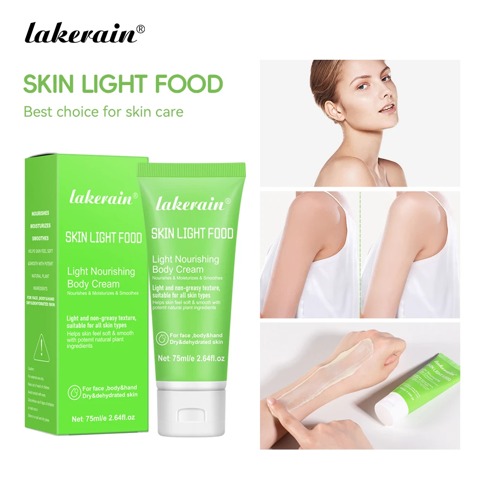 75ml Light Nourishing Body Cream Plant Rich Hydrating Moisturizer with Chamomile Calendula and Pansy Body Lotion Skin Care