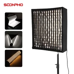 soonpho SP-F150 Flexible Handheld LED Light Bi-color with Honeycomb Grid Continuous Output Vedio Lighting for Photography Studio