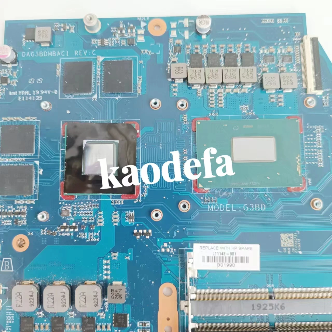 Imagem -05 - para Laptop hp Tpn-q195 17-an Cpu I78750h Sr3yy Gpu:n17p-g0-a1 Gtx1050 2g Ddr4 L11142601 100 Testado ok Dag3bdmbac1