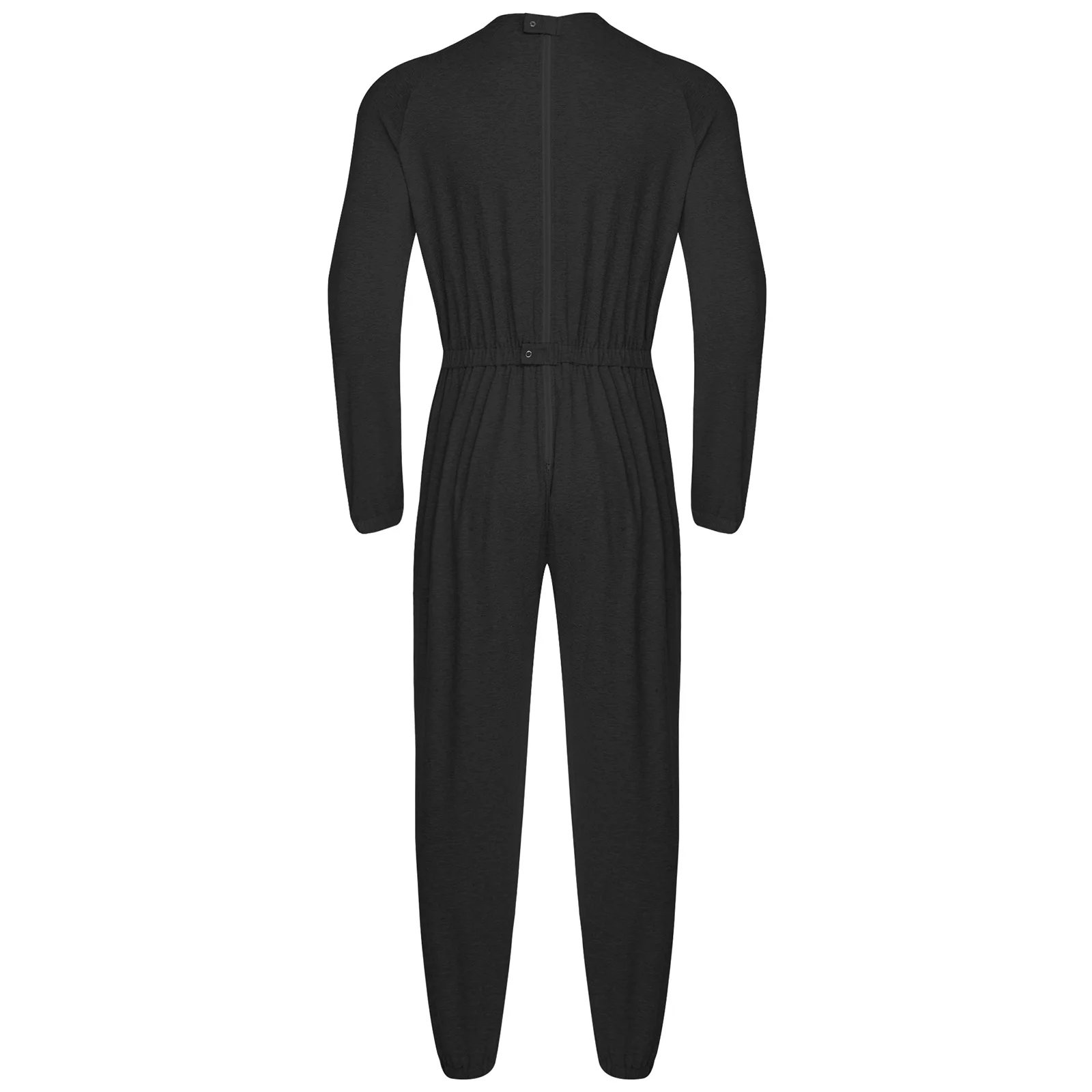 Vêtements adaptatifs pour hommes, poignets élastiques à manches longues avec conception arrière Anti-bande, combinaison pour personnes âgées démences et besoins spéciaux