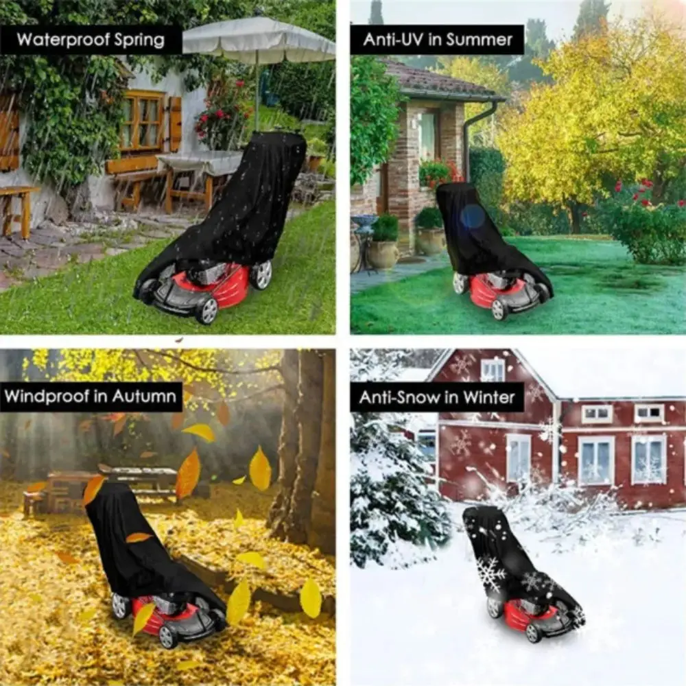 Waterproof Lawn Mower Cover UV Protector Oxford Cloth Protective Cover Universal Size Protective Sleeve Dust Protection Cover