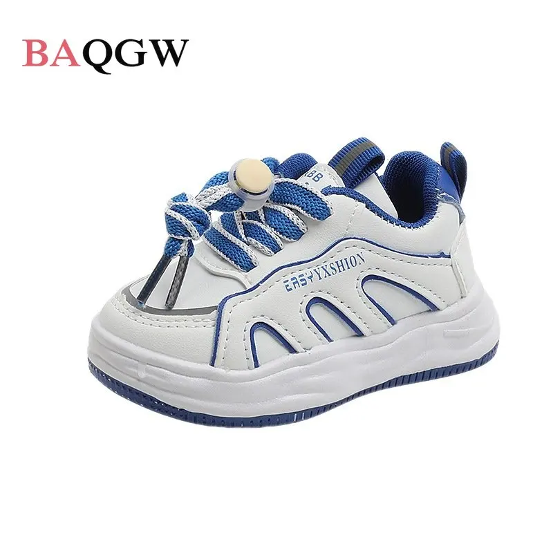 

Color Block Baby Shoes Small White Children Shoes Spring Autumn Board Shoes Girls' Leather Shoes Schoolwalking Shoes Sneakers