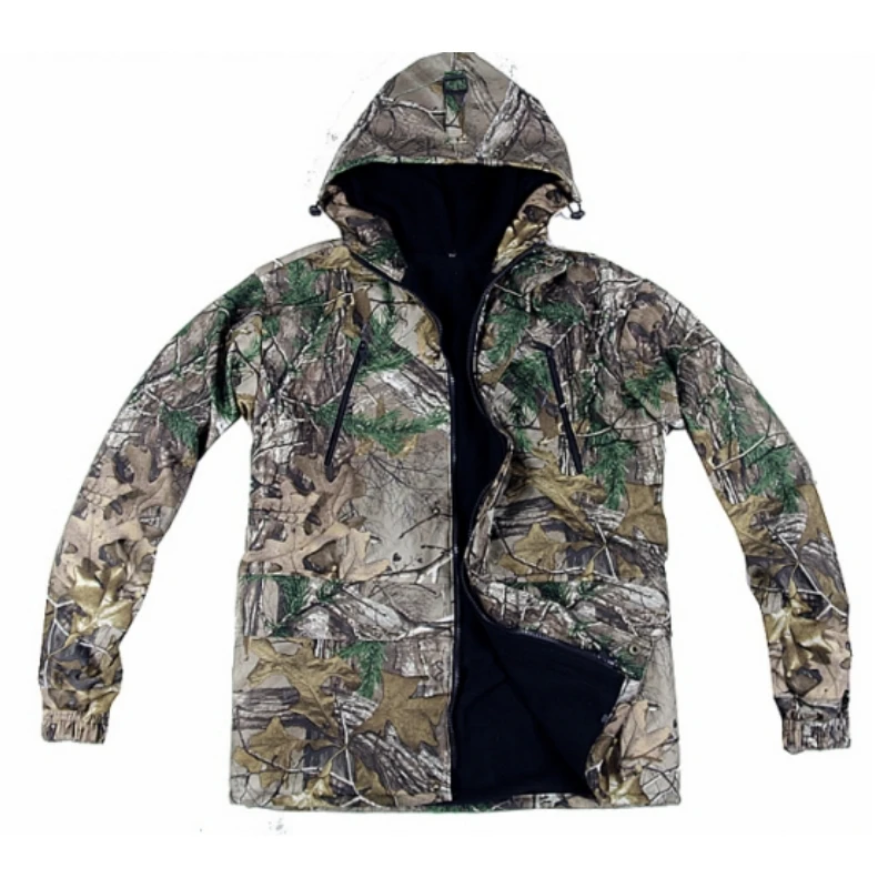 Winter Outdoor Fishing Hunting Clothing Set Camo Fleece Warm Waterproof Jacket Pants Tactical Military Uniform Ghillie Suits