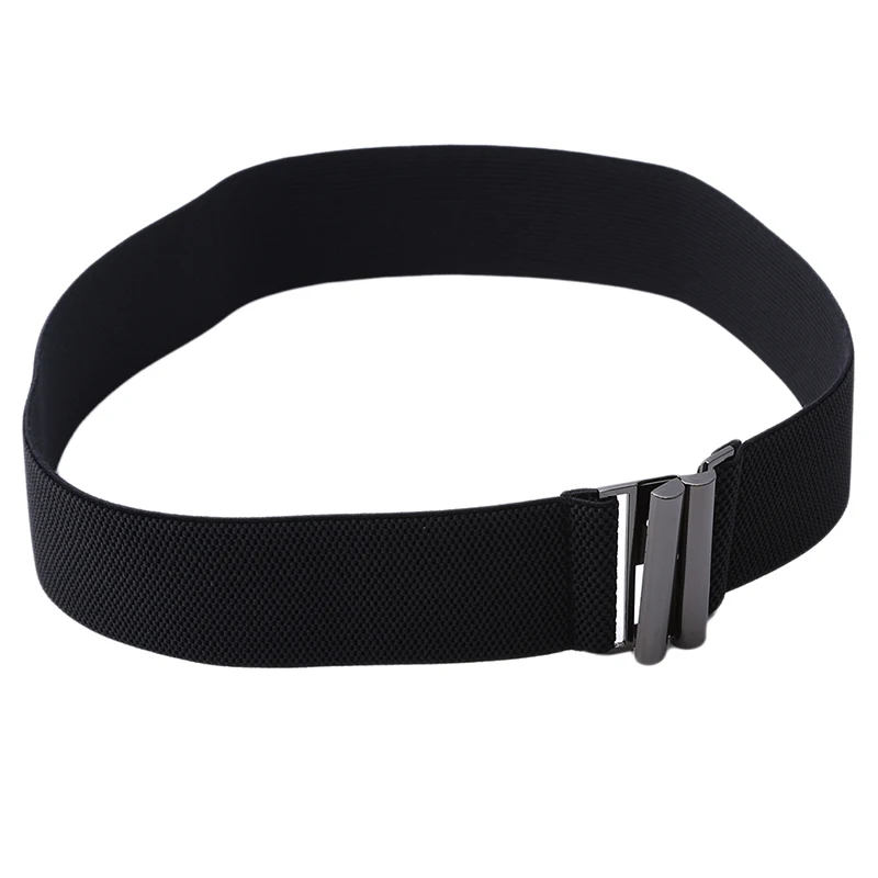 High Quality Elastic Band Belt Women Buckle Black Belt New Fashion Simple Down Jacket Belt Dress Decoration Gift Bigsweety