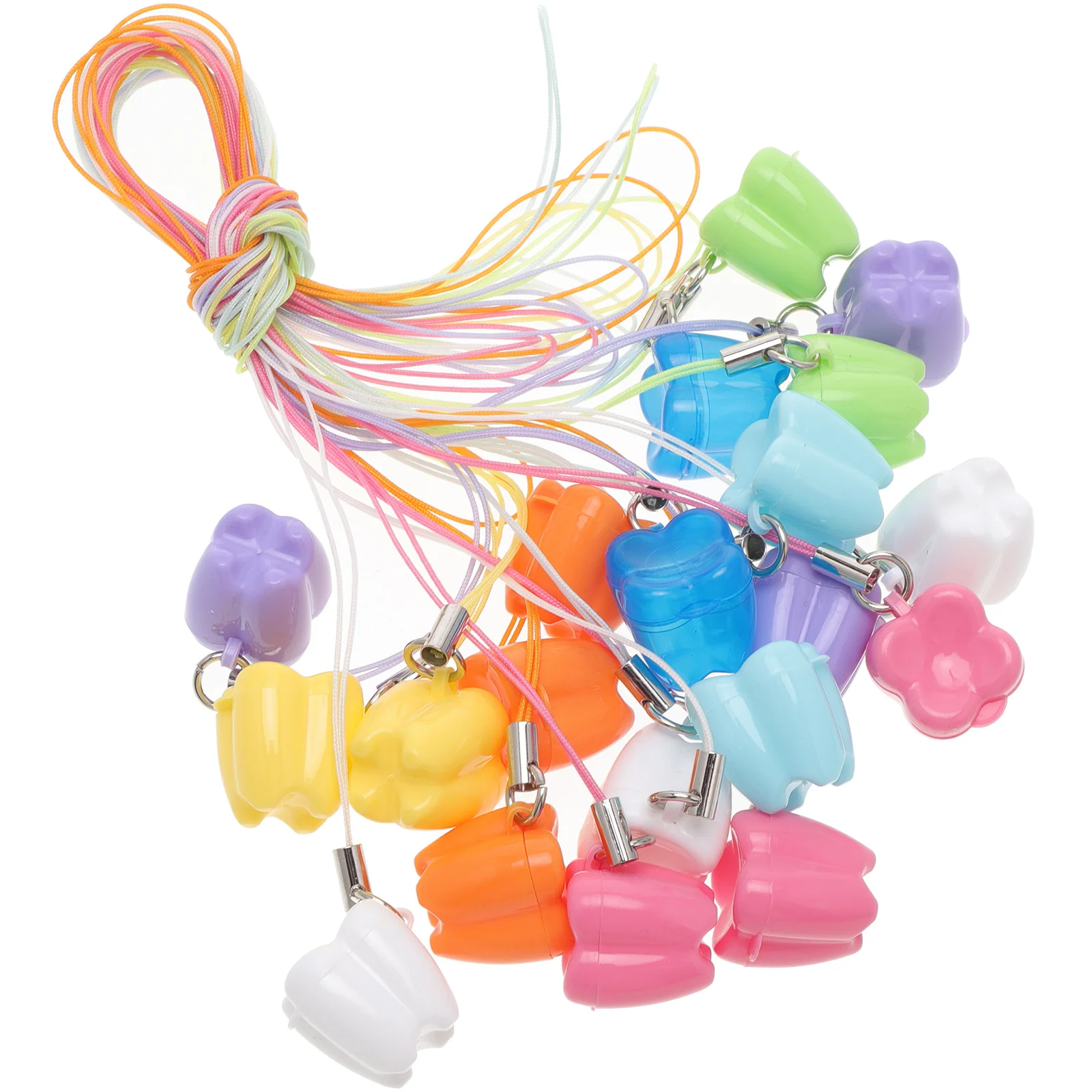 20 قطعة صندوق تخزين أسنان الطفل الملونة الدب شكل مواد حماية البيئة الأطفال الأسنان تخزين علبة أسنان الطفل