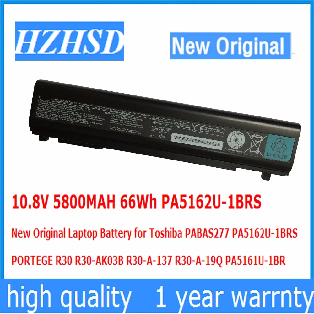 

10.8V 5800MAH 66Wh PA5162U-1BRS New Original Laptop Battery for Toshiba PABAS277 PA5162U-1BRS PORTEGE R30 R30-AK03B R30-A-137