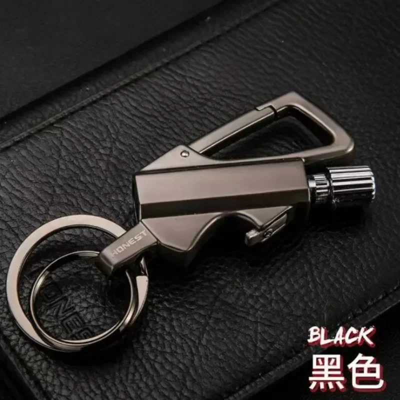 2025 Creative Metal Matching Keychain Kerosene Lighter Torch Cigarette Lighter Windproof Smoking Accessories Cool Gift for Men