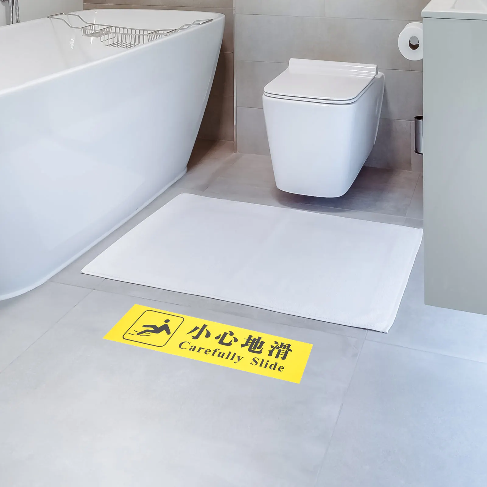 

4 шт. яркие скользкие предупреждающие знаки из ПВХ, самоклеящиеся предупреждающие наклейки для коммерческого использования в помещении и на открытом воздухе, наклейки с предупреждением из ПВХ