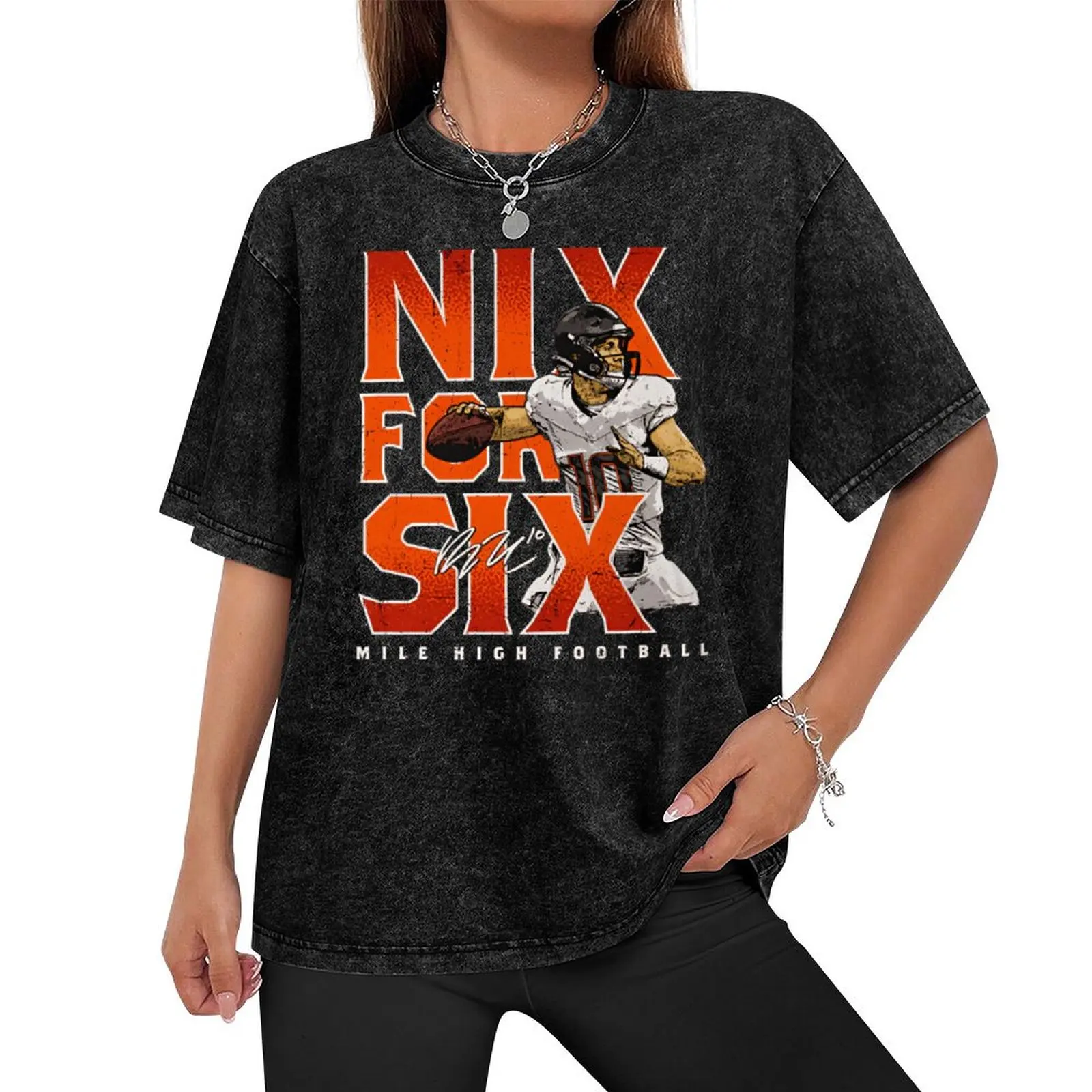 Bo Nix For Six T-Shirt oversize t-shirts man boys whites vintage anime shirt football t shirt t shirts for men pack