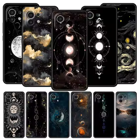 Phone Case For Xiaomi Mi 15 14 13 12 11 Lite 14T 13T 12T 11T Pro Poco X6 X5 M3 X3 Pro F5 F4 Cover Planet and starry sky art