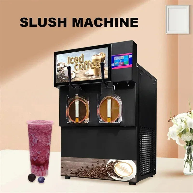 220V Multifunction Frozen Ice Slushy Margarita Cocktails Tea Juices Coffee Drinks Maker Milk Shake Slush Granita Chiller Machine