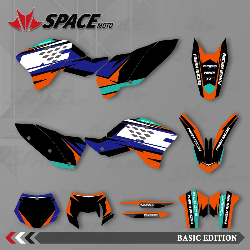 

SPACE MOTO графический фон наклейки наклейки мотоцикл для KTM 07-10 SXF 08-11 EXC