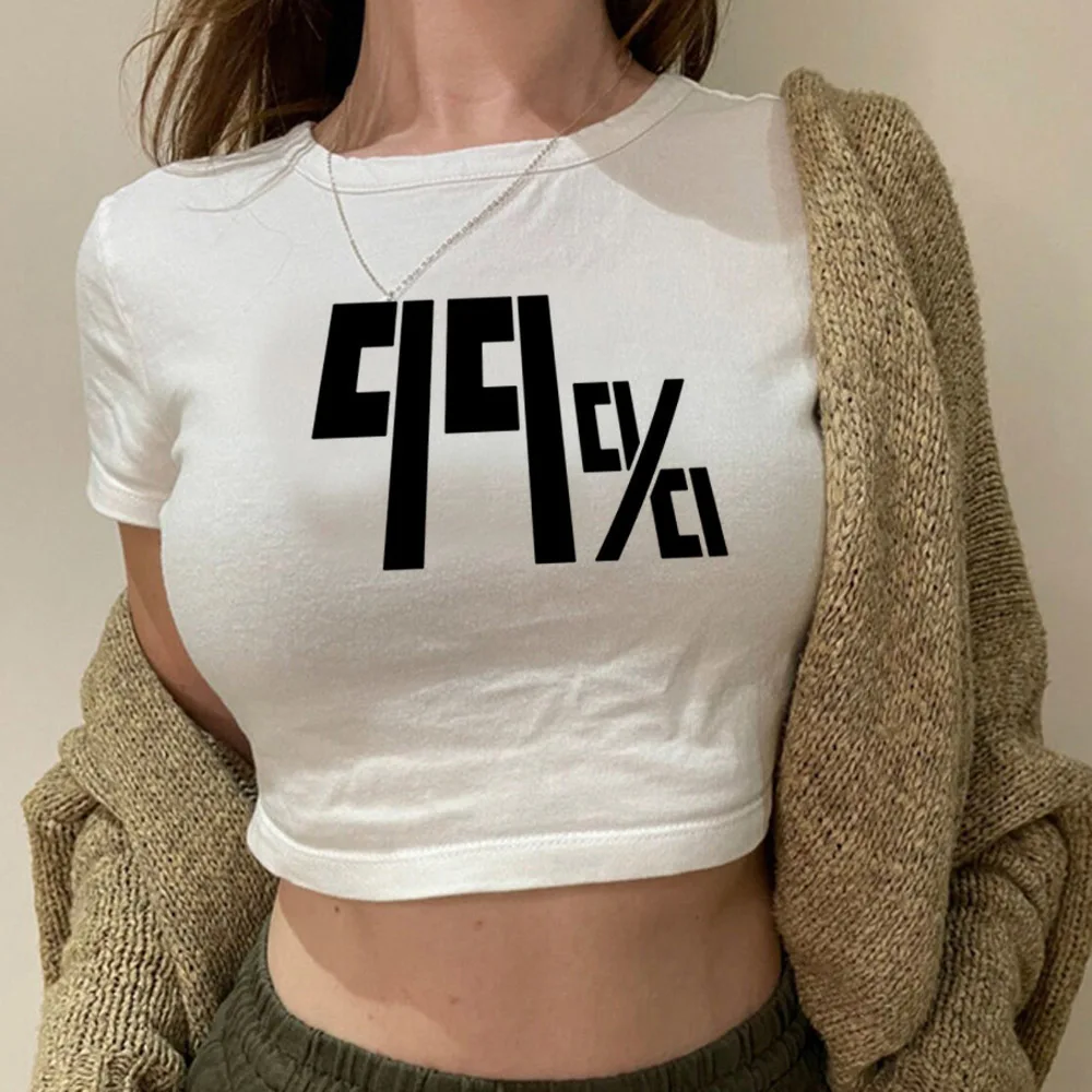 Mob Psycho 100 crop top ladies goth gothic scene  alternative  harajuku t-shirt cheap goth cutecore