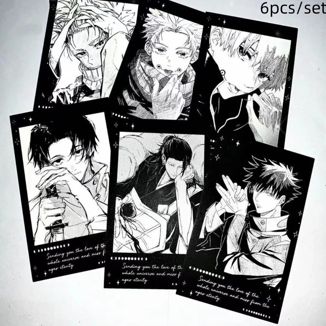 Anime Figure Jujutsu Kaisen Gojo Satoru Geto Suguru Fushiguro Megumi 3inch Small Card Photo Cards DIY Postcard Bookmark Gifts