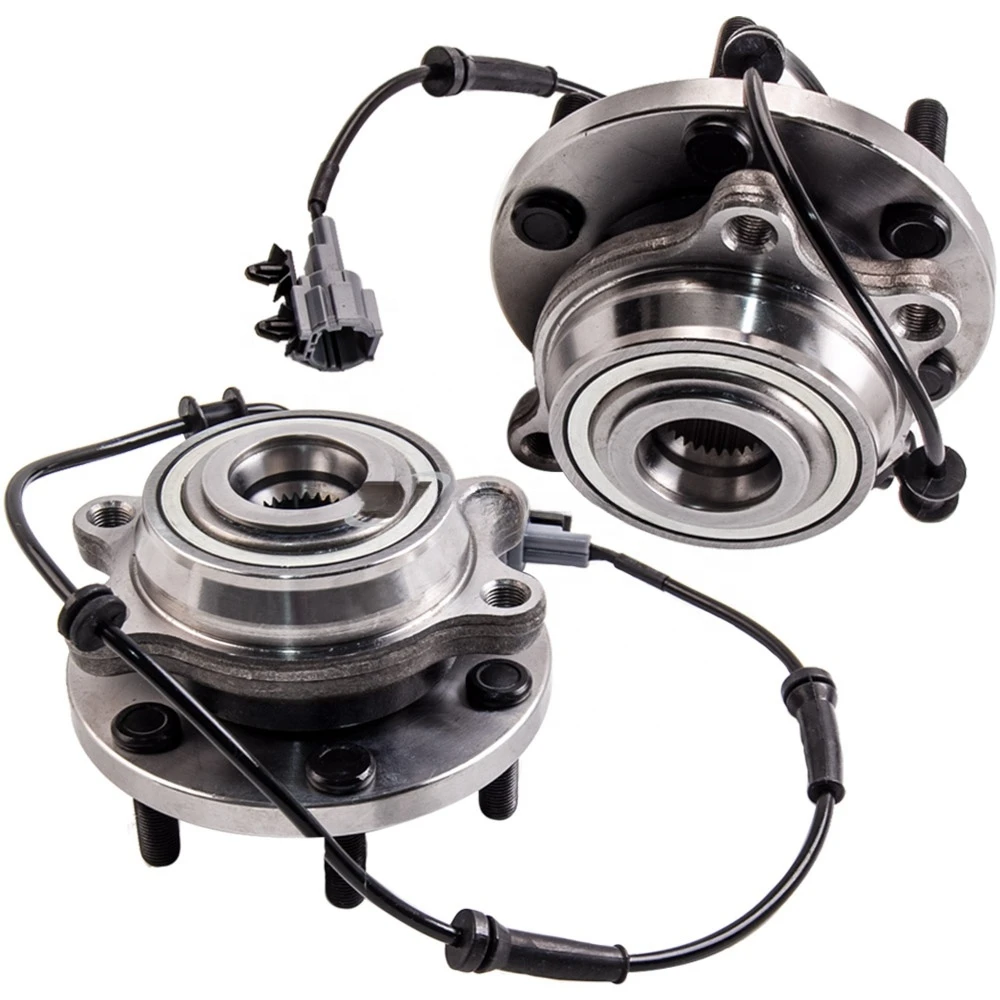 1pair  FRONT WHEEL BEARING HUB HUBS for NIS SAN NAV ARA 4WD D22 D40 ABS YD25 VQ40 PAR