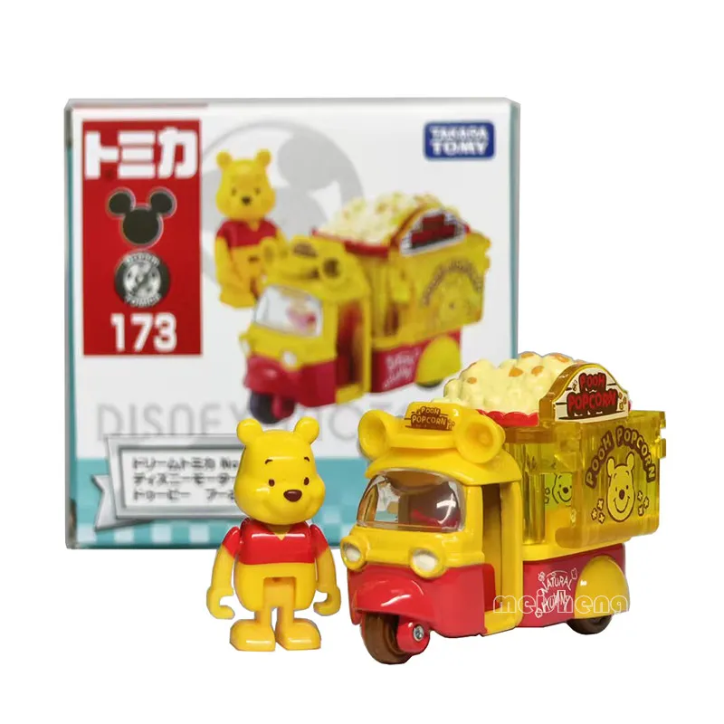 In Stock Original TOMY Tomica Dream No.174 Lotso Cleaning Truck No.173 Pooh Popcorn Car Alloy Model Gift