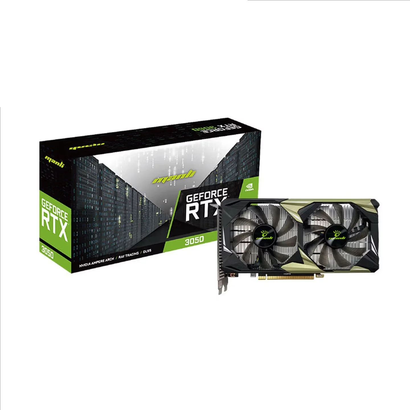 MANLI  GeForce RTX 3050 Nebula 6GB D6 Dual-Fan Gaming Desktop Independent New Graphics Card