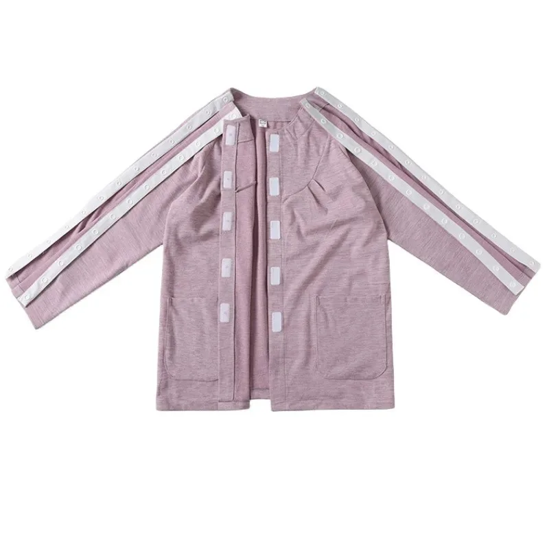 ailili fracture patients clothing Thicken velvet pajamas Full open Patient suit easy to wear Nursing uniform hospital niuaniua❤