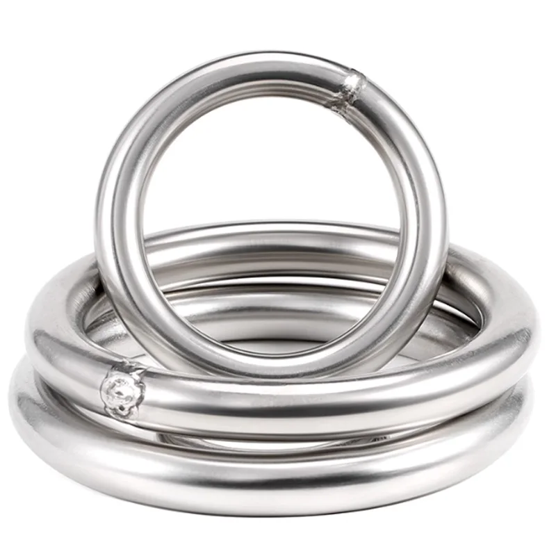 1~10pcs 304 Stainless Steel O Ring 15-500mm OD Welded for Bag Straps Belt Loop Hardware Various Thickness Options Available