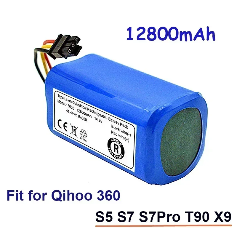 14.8v 12800mah Robot Vacuum Cleaner Battery Pack  for Qihoo 360 S5 S7 S7Pro T90 X9 Robotic Vacuum Cleaner Replacement Batteries