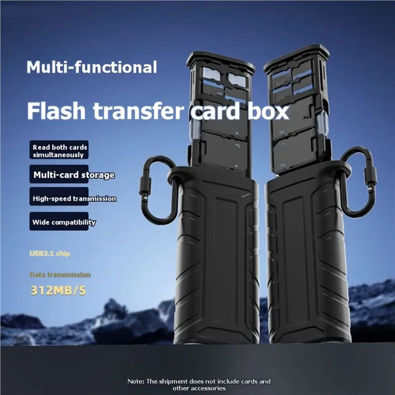 AA19 Carrying Case For Multi-Functional High-Speed Card Reader SD/TF/Flash Transfer For Cameras Smartphones Computers Tablets image 3