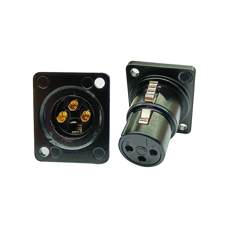 XLR 3PIN Male Female Panel Mount Connector