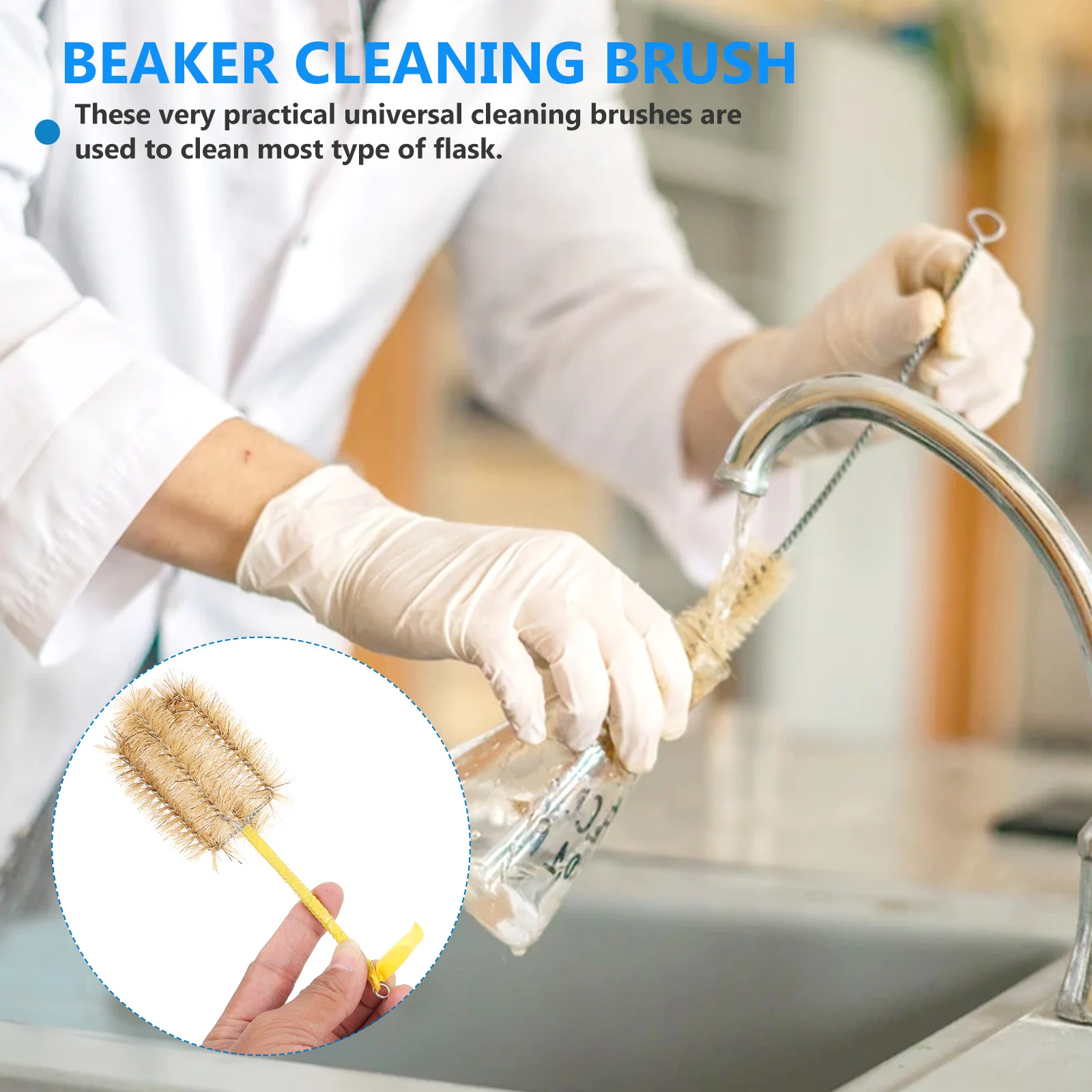 

4Pcs Experimental Flask Cleaner Brush Perfect Workmanship Good Experience Suitable Most Flasks Flask Cleaning Brush