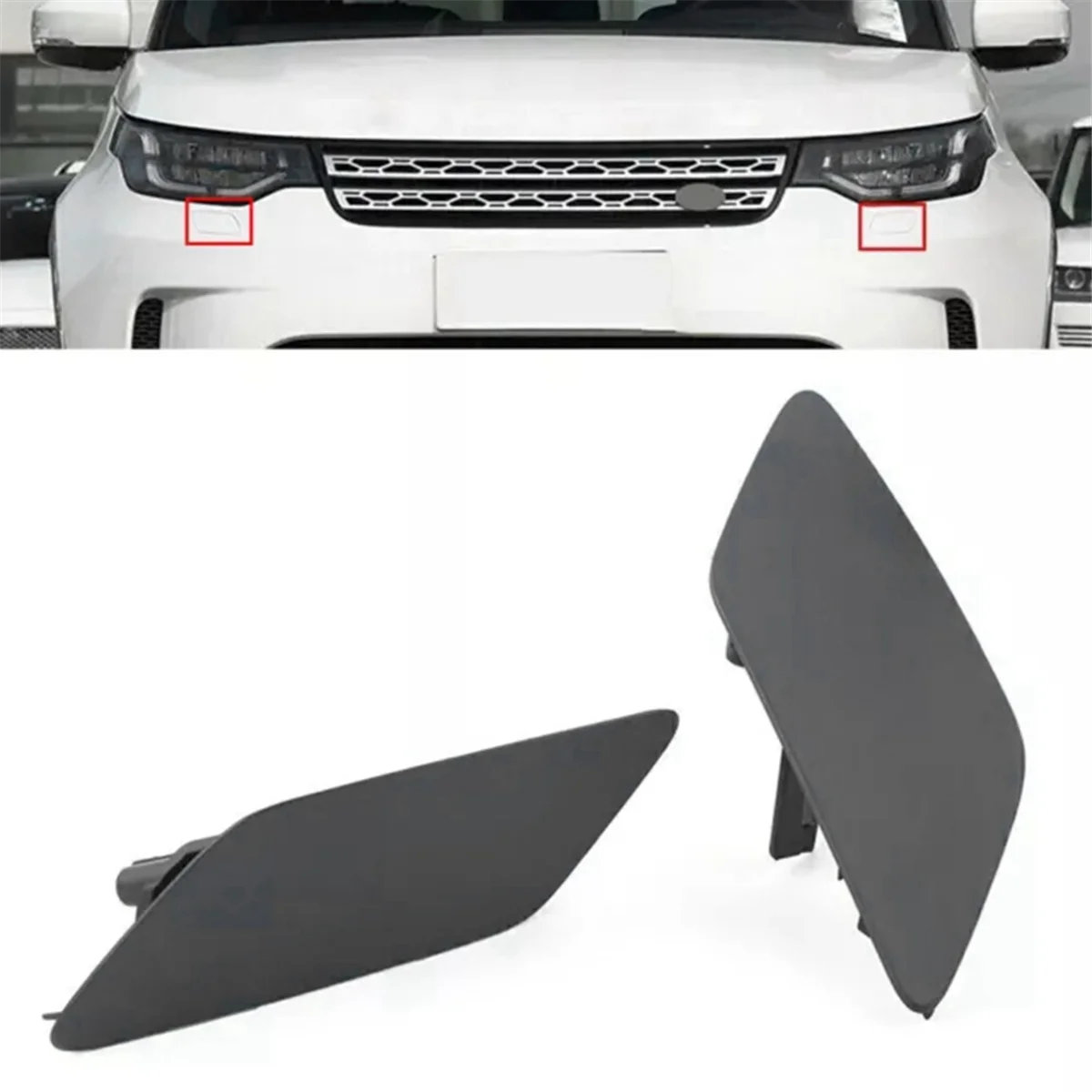 

Superior-1 Pair Front Bumper Head Light Lamp Headlight Washer Cover Cap for Land Rover Discovery 5 2017-2020 LR083110 LR083109