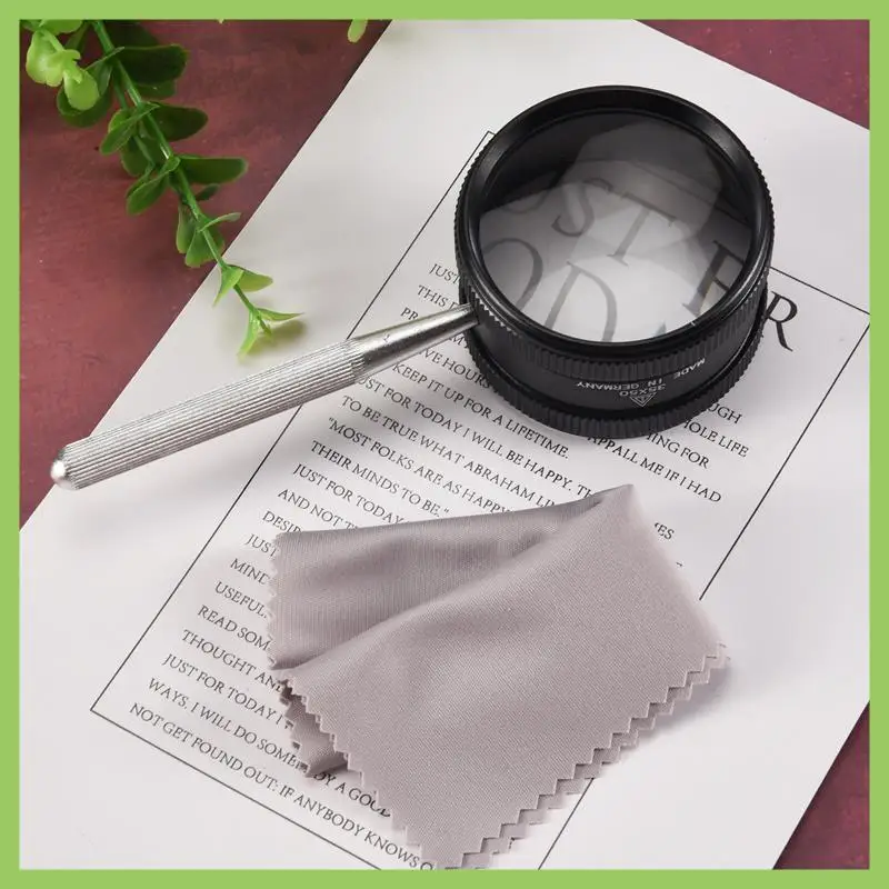 

35X Handheld Magnifier Metal High Clarity Reading Magnifying Glass Portable Loupe Jewelry Magnifier,For Seniors