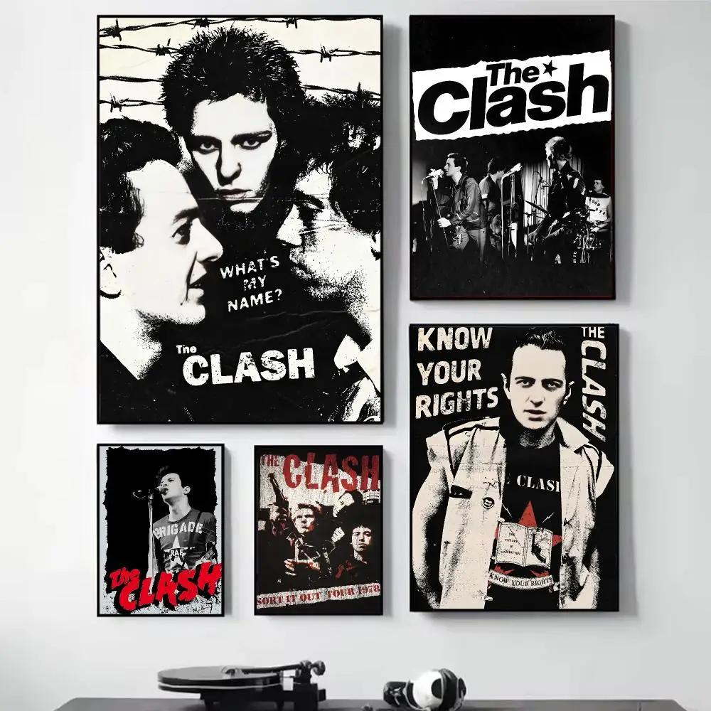 The C-Clash Painting Calligraphy Self Adhesive Wall Art Waterproof Print For Bedroom Hallway Home Decor