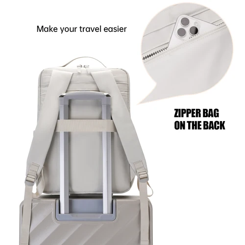 Imagen 2 del producto Mochila Bolsa para computadora portátil de negocios para viajes de negocios, viajes, desplazamientos, mochila liviana, elegante, simple, joven, gran capacidad, bolso de mano para mujer para viajes internacionales