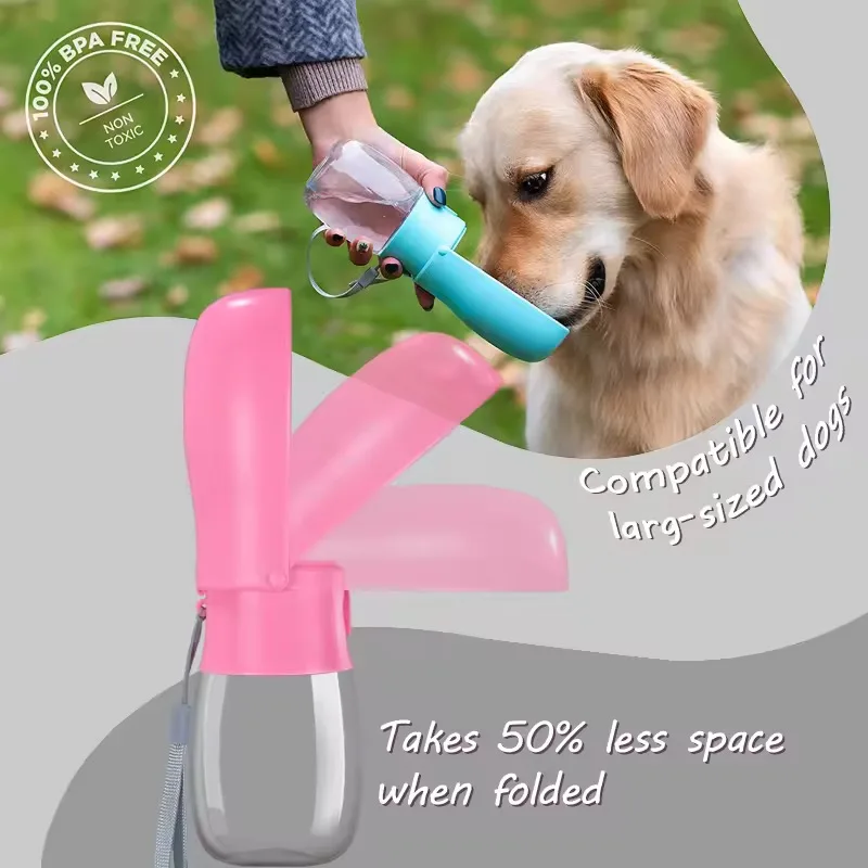 Folded Bottle Water Dispenser 300/550 ml Portable Pet Dog Water Bottle for Walking Feeder for Cats PP Outdoor Travel Portable Pe