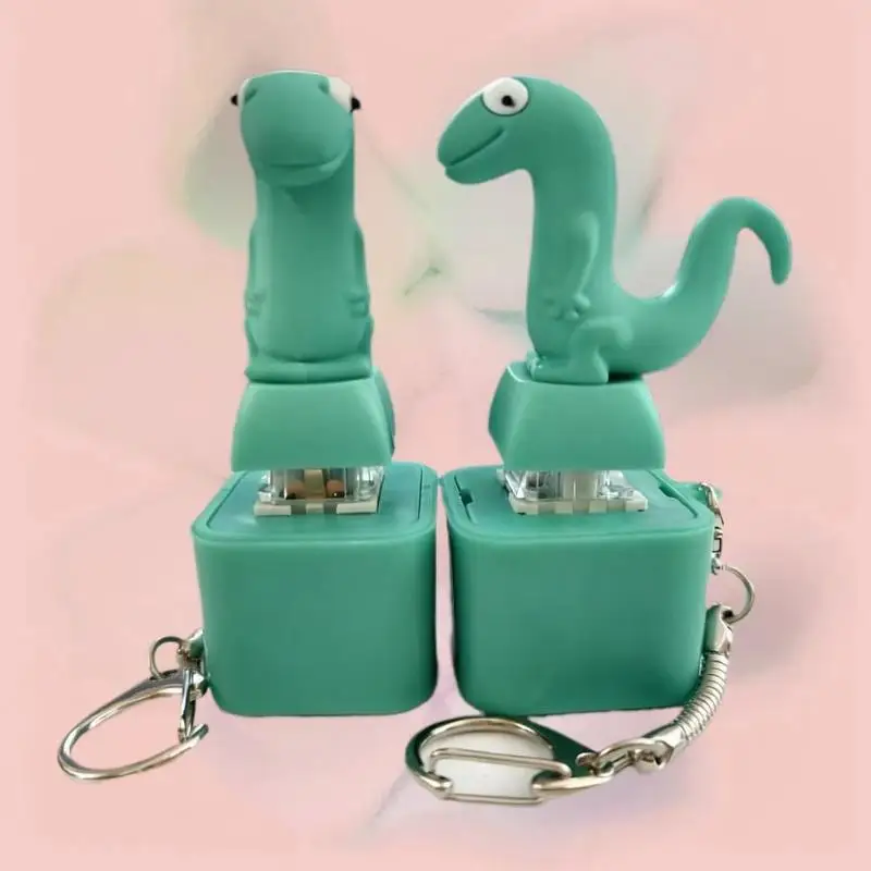 Snake Button Sound Keychain With Colorful Lights Rechargeable Animal Keyboard Fidget Clicker Stress Relief Hanging Ornament