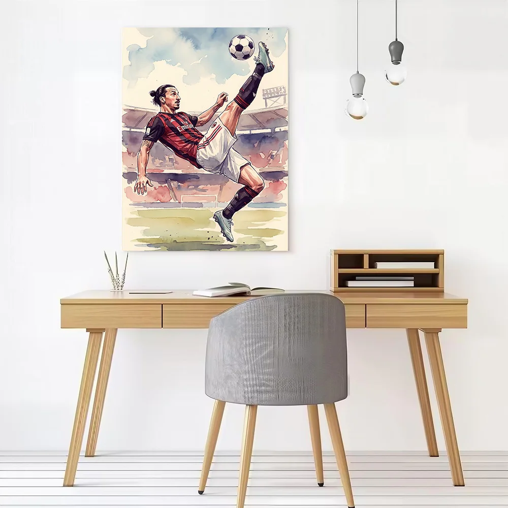 Zlatan Ibrahimović Poster Customizable Printed Canvas Painting for Pictures Wall Art Gamer Decoration Living Room Wand Deko Home
