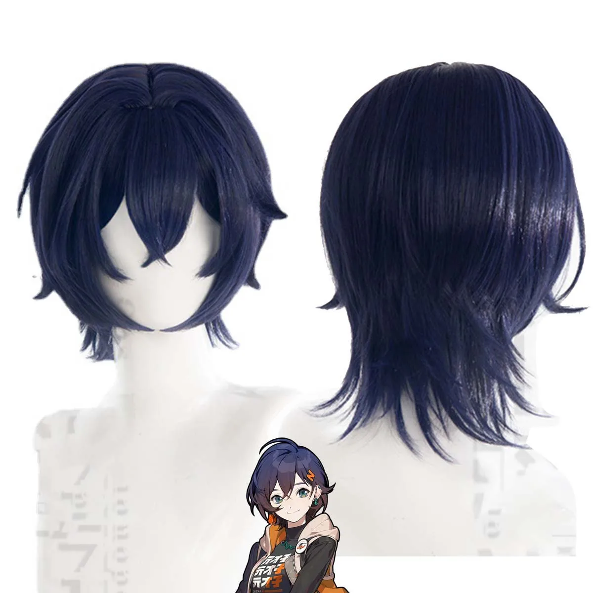 남자 Zenless Zone Zero Belle 코스프레 짧은 가발