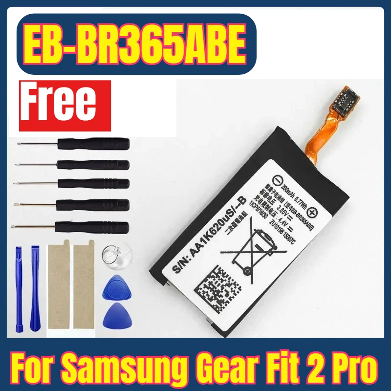 

200mAh EB-BR365ABE Watches Batteries for Samsung Gear Fit 2 Pro SM-R365 R365 Bateria + with Tools
