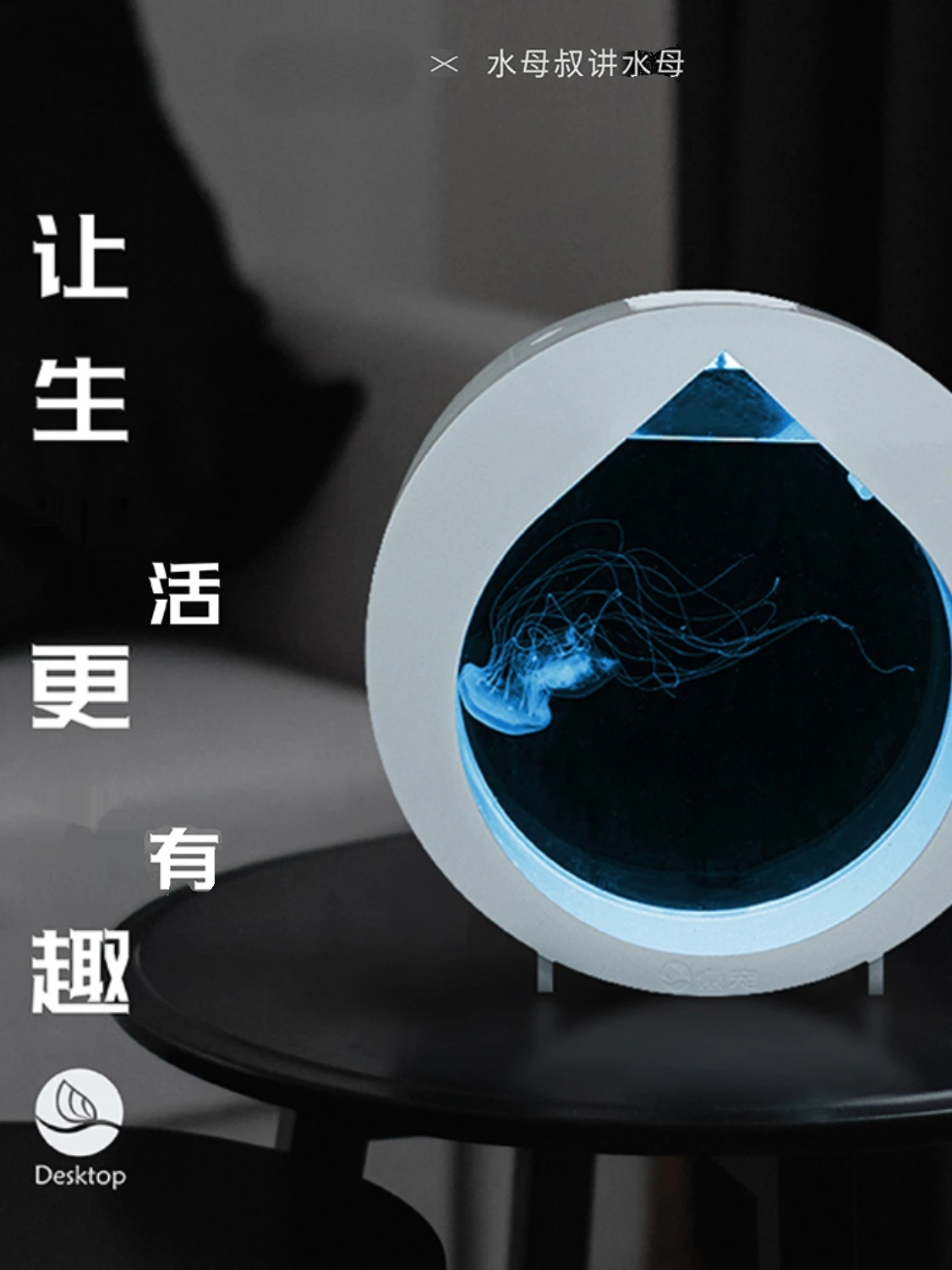 Professional jellyfish tank large ornamental live pet Atlantic black star sea thorn jellyfish intelligent constant temperature