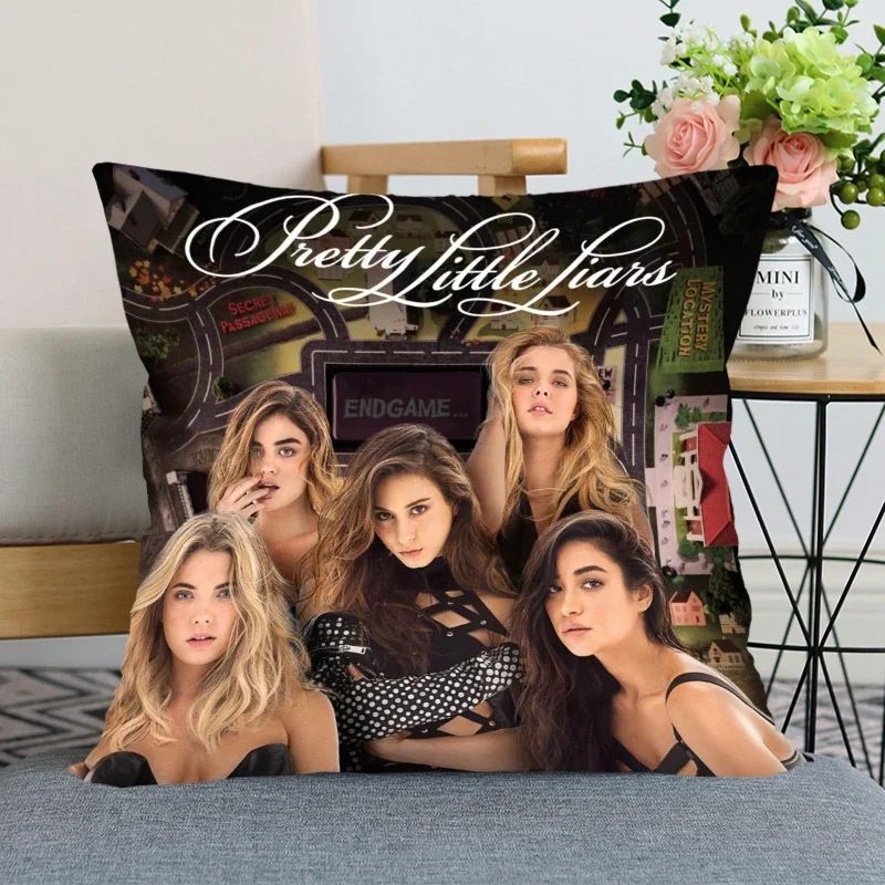 New Pretty Little Liars Copertura del Cuscino Camera Da Letto Home Office Decorativa Federa Piazza Della Chiusura Lampo caso Cuscino di Raso Molle