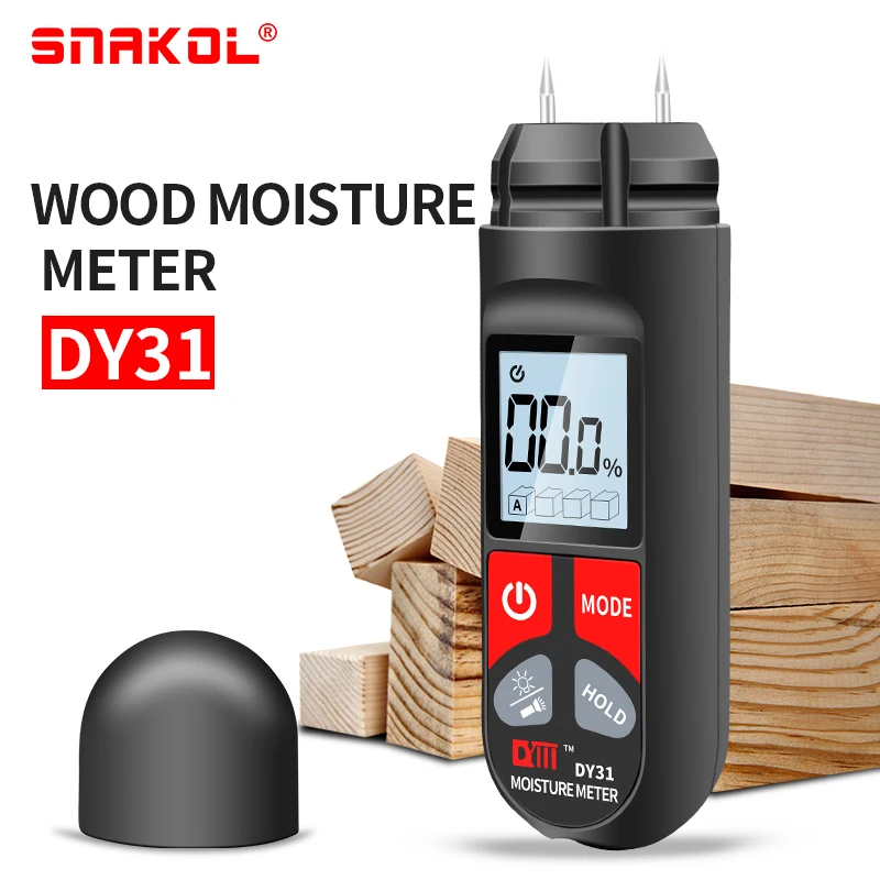 Digital Wood Moisture Meter 0~99.9% Professional Timber Damp Tester Handheld Hygrometer Lumber Detector with HD LCD Display