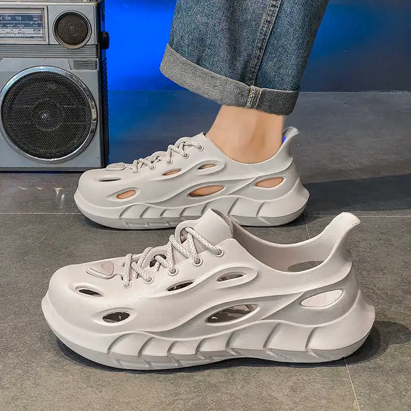 

Key Height Increases Height Spring Men's Shoes Woven Transparent Boots Sneakers Men's Shoes Sports Super Brand Badkets