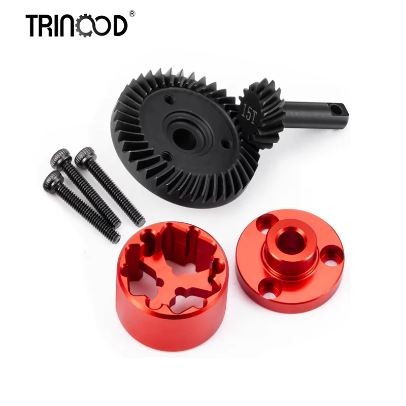 TRINOOD 1Set 39+15T Helical Axle Gears for 1/16 RC Crawler Car Mini E-REVO Truck Upgrade Parts