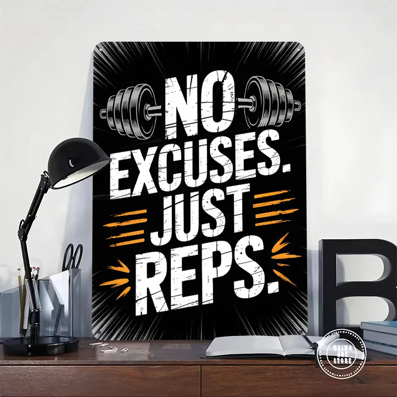 No Excuses Bar Accessories for Home Decor Posters on the Wall Arts Setup Decorations Interior Decoration Living Room Wand Deko