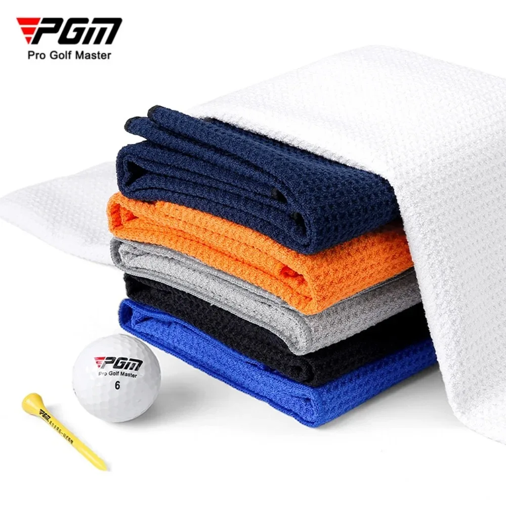 PGM Golf Towel Waffle Pattern With Hook Cleaning Towels Microfiber Soft Enduring Quick-Dry Cleans Clubs Balls Hands