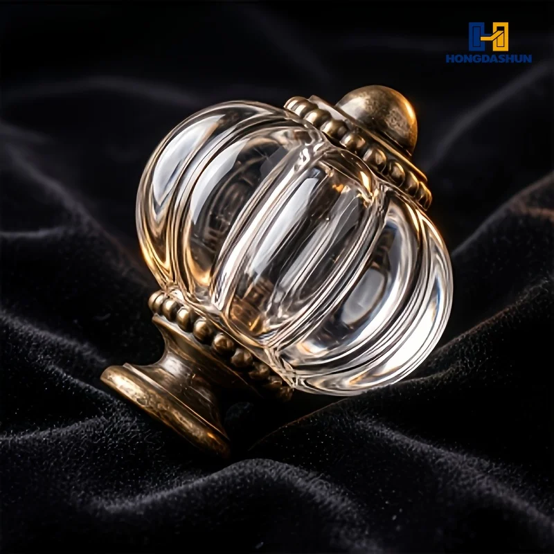 6Pcs Clear Acrylic Pumpkin Cabinet Knobs, Cute Pumpkin Drawer Pulls with Screws for Kitchen Cupboard Dresser Wardrobe Halloween