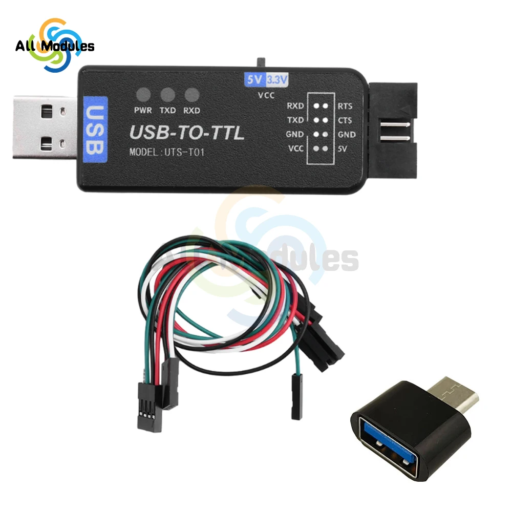 USB to TTL Converter UART Free Driver TypeC Module USB to Multi-channel Serial Port Download CH343G